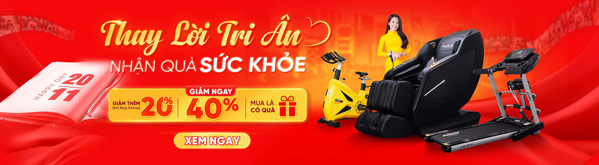 20/11 - Sankito Ưu Đãi Đến 60%: Thay Lời Tri Ân - Nhận Quà Sức Khỏe