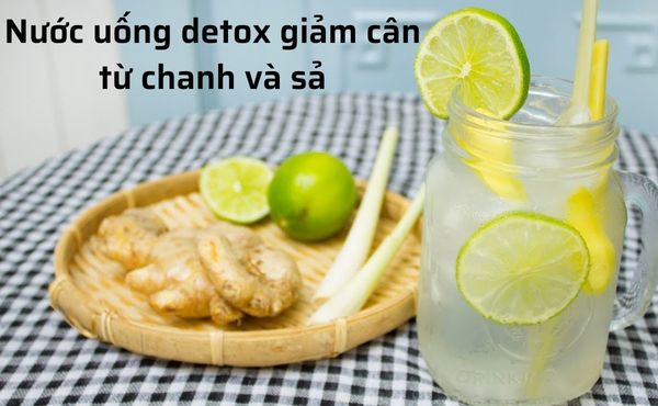 Nước uống detox giảm cân từ chanh và sả