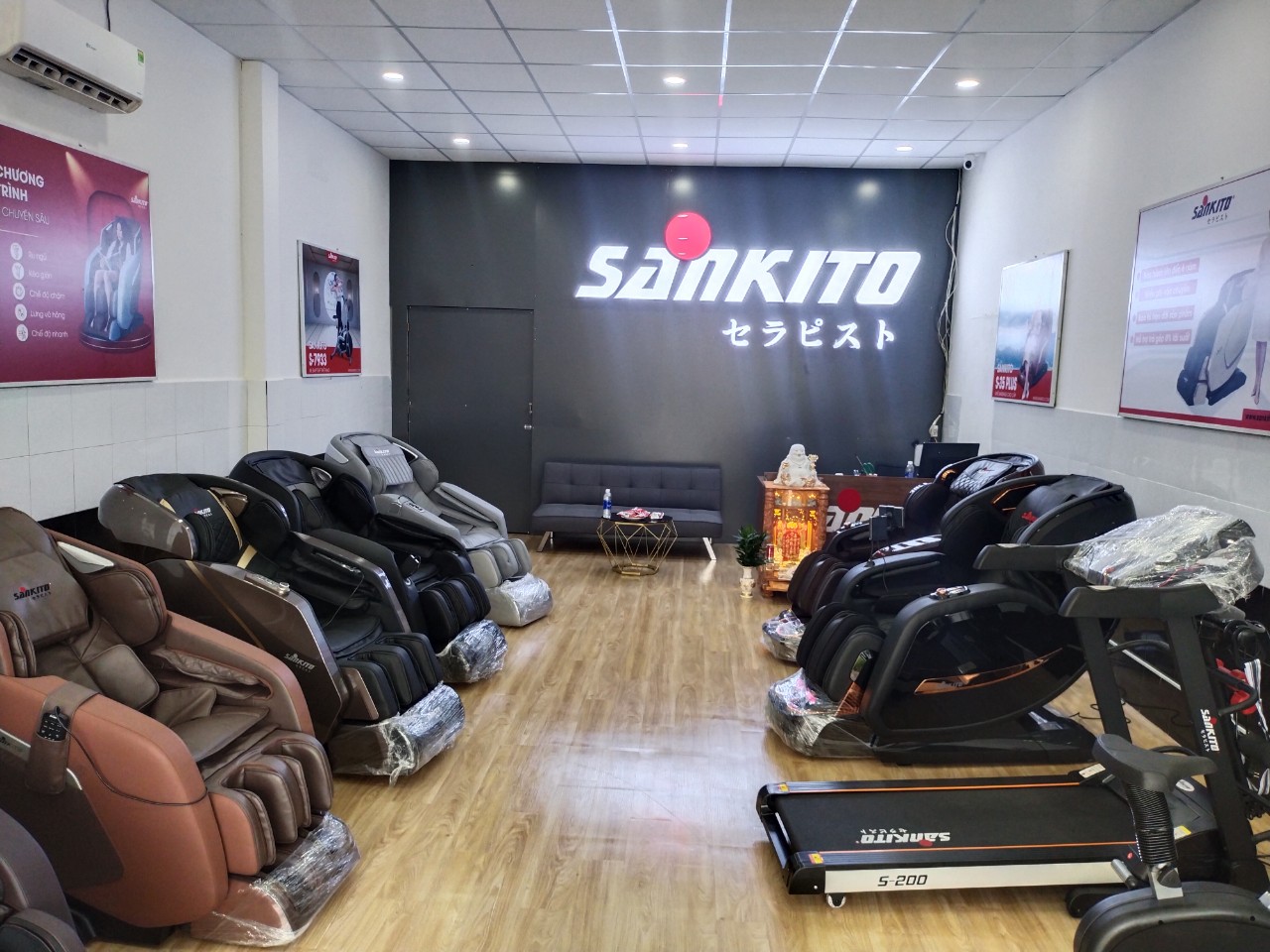 Sankito - Địa chỉ bán máy chạy bộ Bình Dương nâng dốc tự động