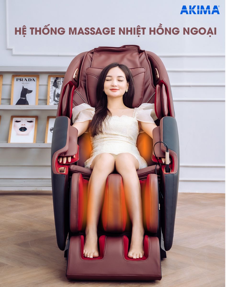 Ghế massage Akima AK-47 Hệ thống massage nhiệt hồng ngoại