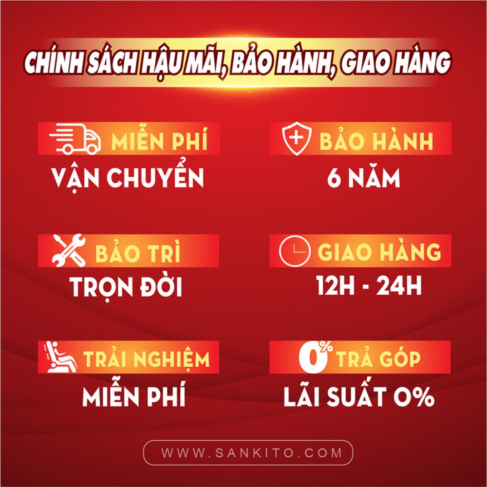 Quyền lợi khi mua ghế massage toàn thân tại Sankito