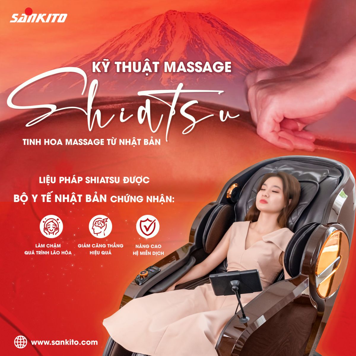 Công nghệ massage tinh hoa chuẩn Nhật