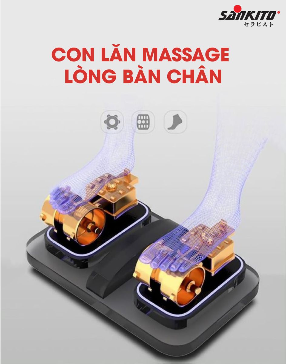 Ghế massage Sankito S-20 Massage chân chuyên biệt nâng niu sức khỏe “vàng”