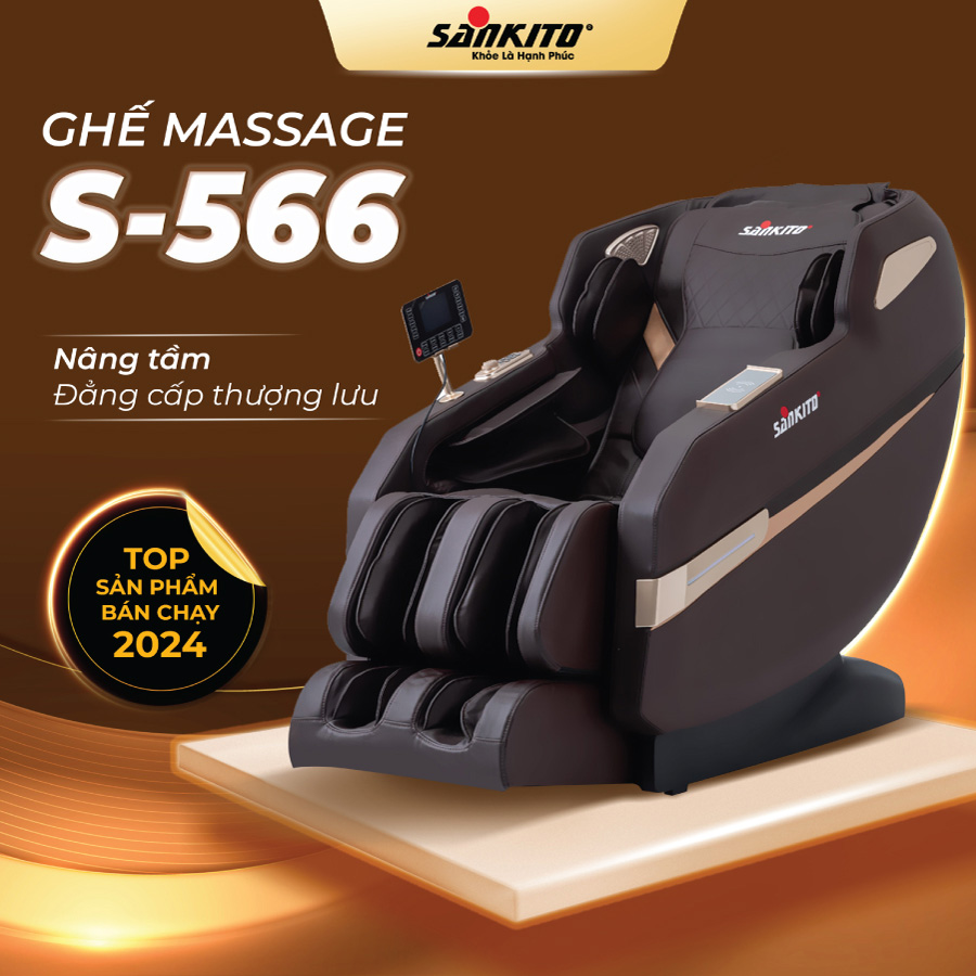 Ghế massage Sankito S-566 được thiết kế đẹp