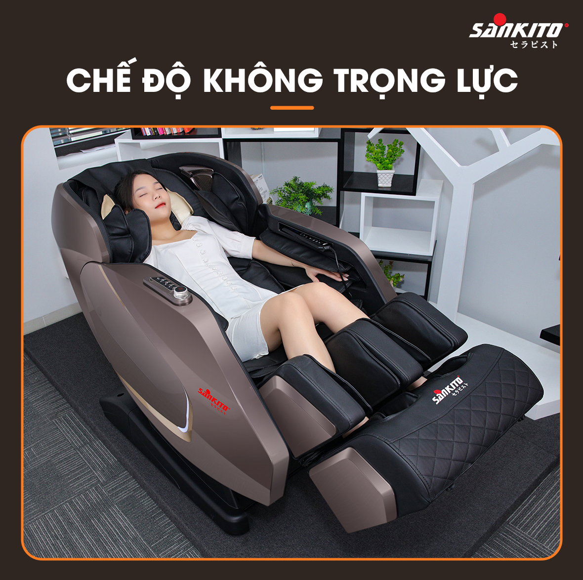 Ghế massage Sankito S-70 Chế độ không trọng lực nhiều góc độ ngả lưng