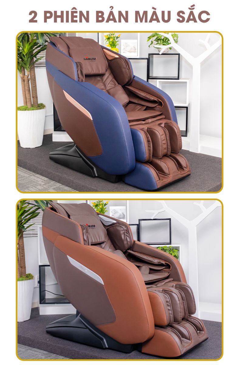 Ghế massage Sankito S-77 có 2 phiên bản màu
