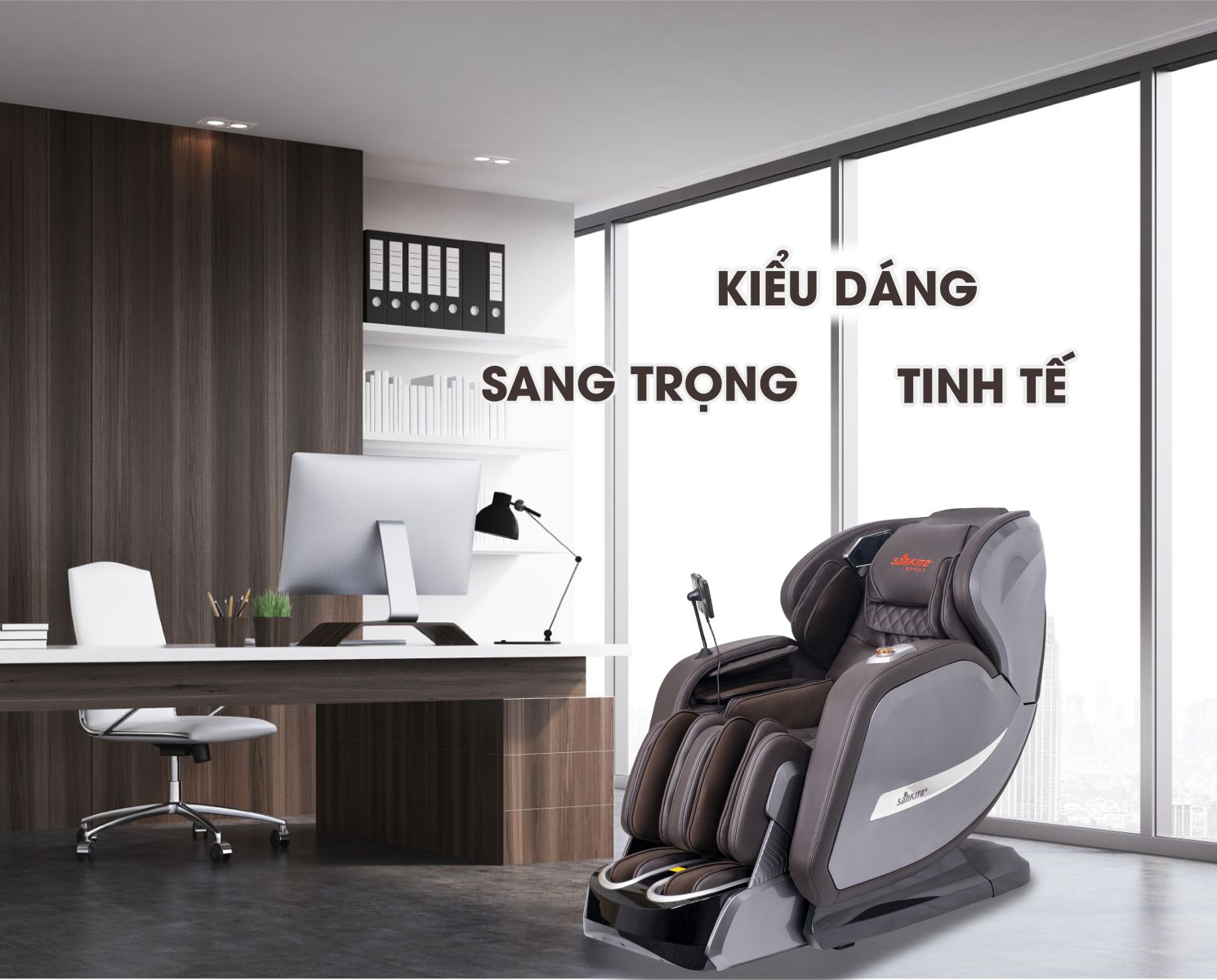 Ghế massage Sankito S-89 sở hữu thiết kế thời thượng cùng công nghệ massage đỉnh cao