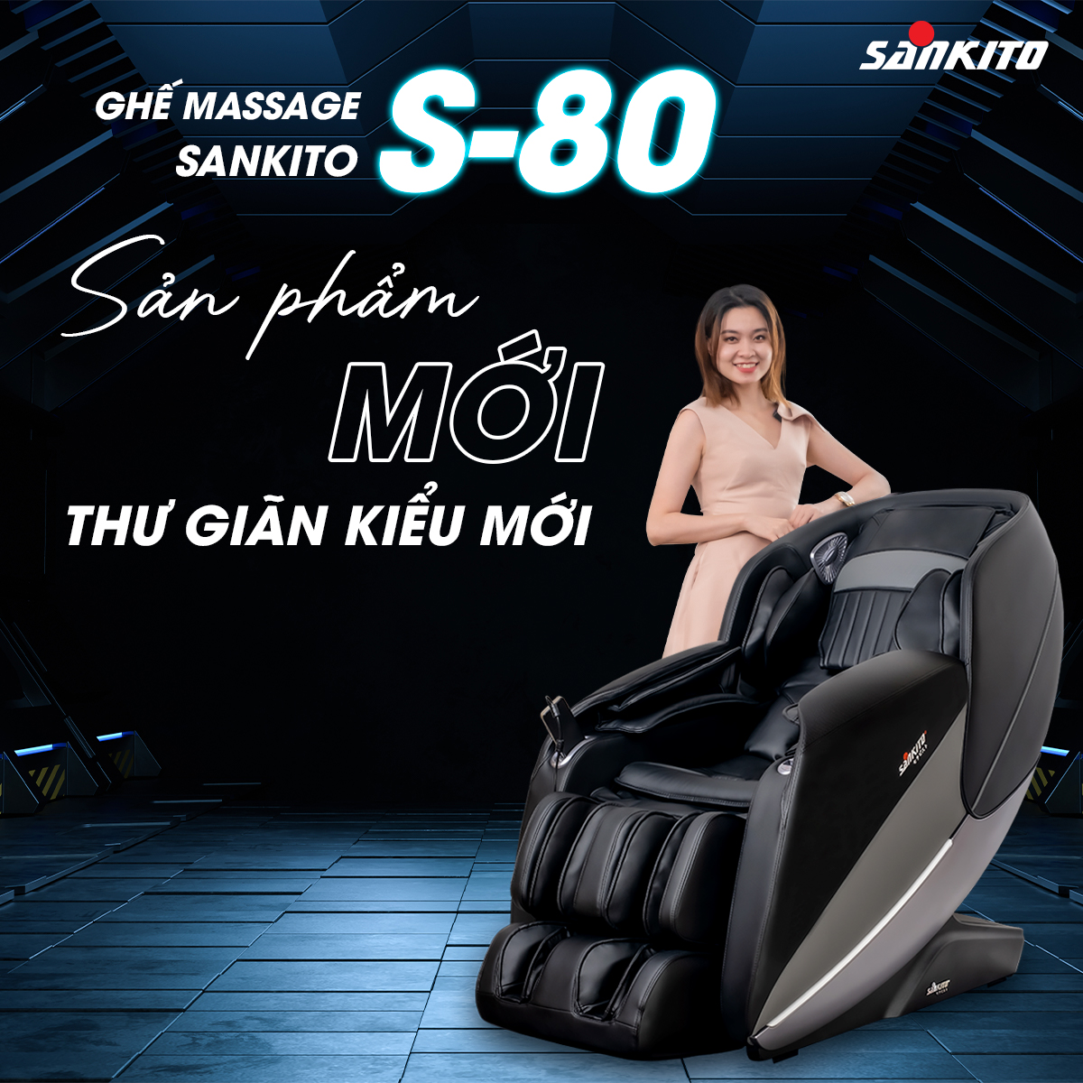 Ghế massage Sankito S-80 | Trải nghiệm thư giãn đỉnh cao