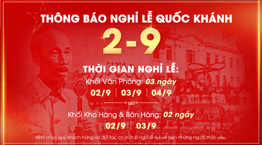 Thông báo lịch nghỉ lễ quốc khánh 2/9