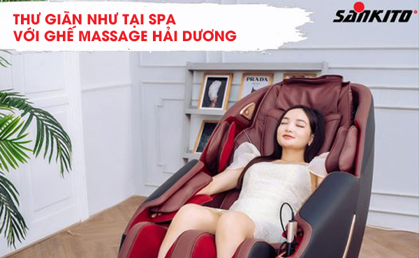 Thư giãn như tại spa với ghế massage Hải Dương 