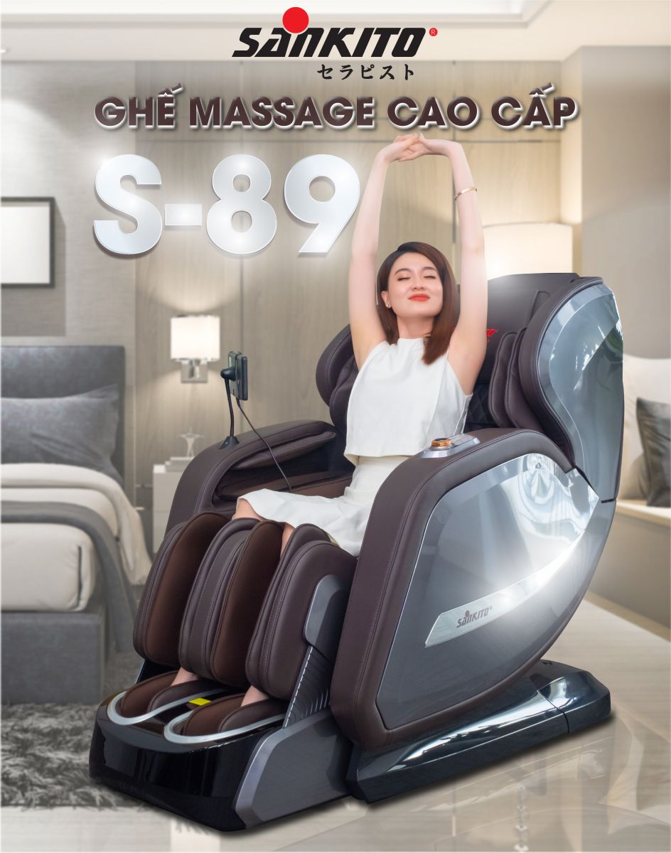 Ghế Massage Nhật Giá Rẻ Ghế massage Sankito S-89 (Con lăn 5D)