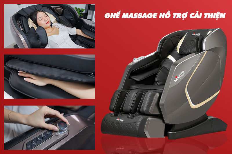 Ghế massage hỗ trợ cải thiện sức khỏe