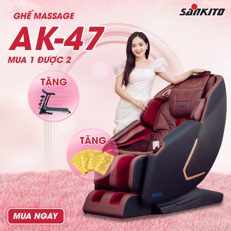 mua ghế massage tặng máy chạy bộ Sankito